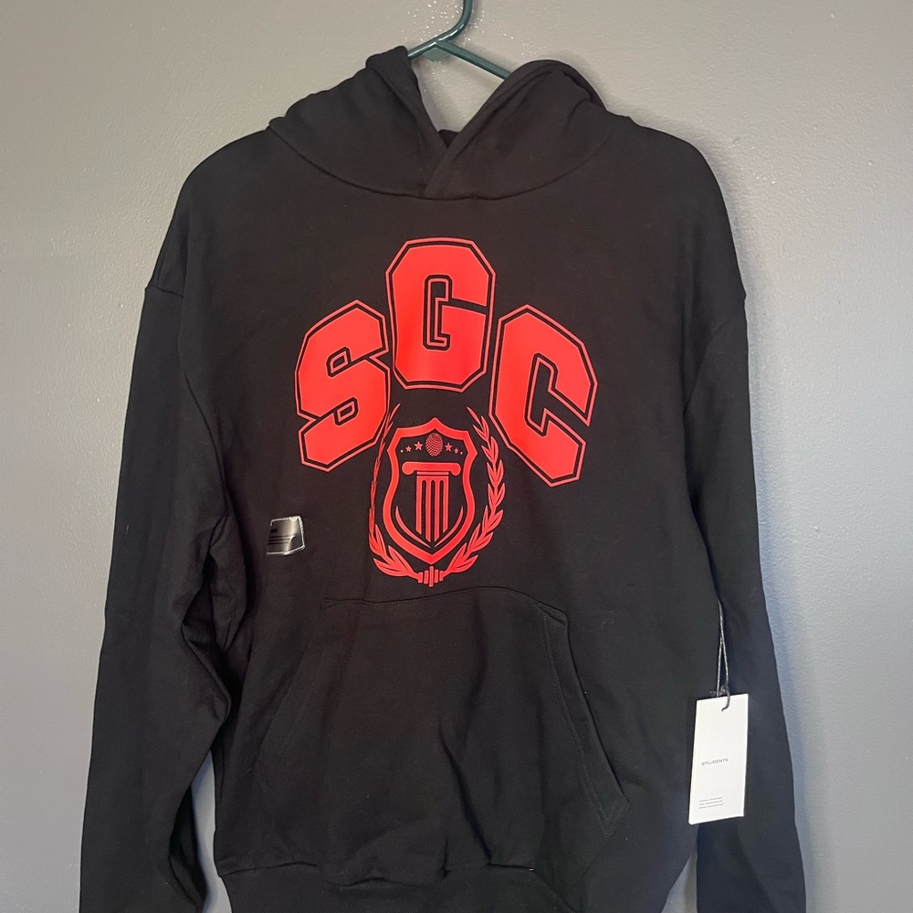 STUDENTS GOLF SGC Black and Red Men's Hoodie